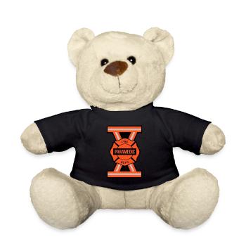 Sanitäter Feuerwehr - Teddy - Schwarz - Vorne