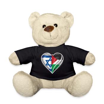 Peace - Israel and Palestine united - Teddy Bear - black - Front