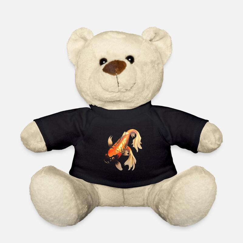 Koi Fish Japanese Carp Pond - Teddy Bear - black