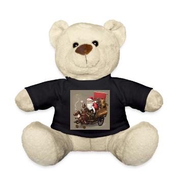 Merry Coffee Bean Christmas - Teddy Bear - black - Front