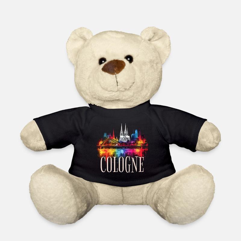 Köln Skyline Kölner Dom Deutschland Stadt Bunt - Teddy - Schwarz