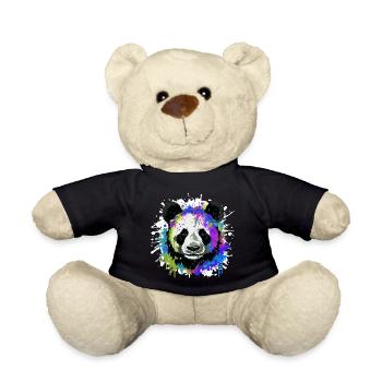 Panda Head Portrait Colorful - Teddy Bear - black - Front