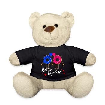 Donut Love Partners Saint-Valentin - Better Together - Nounours - noir - Devant