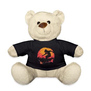 Skateboarder Skateboard Skate Skater Sonne - Teddy - Schwarz - Vorne