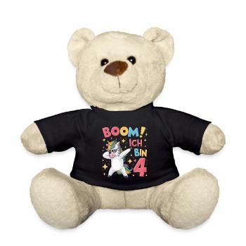 Boom! Ich bin 4 - Einhorn - Teddy - Schwarz - Vorne