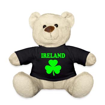Ireland Shamrock - Teddy Bear - black - Front