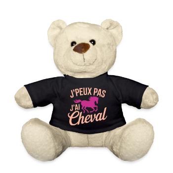 J'peux Pas, J'ai Cheval Rose - Nounours - noir - Devant