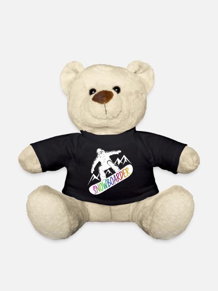 Snowboarder Snowboarden Snowboard Wintersport - Teddy - Schwarz