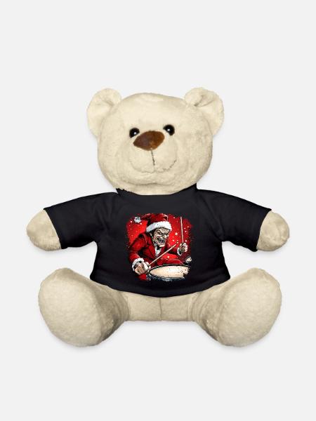 Schlagzeuger Weihnachten - Teddybjørn - sort