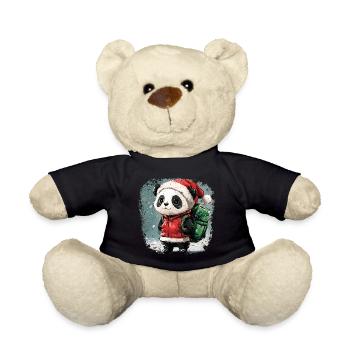 Pandas Christmas - Teddy - Schwarz - Vorne