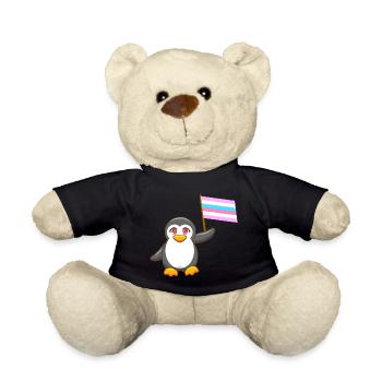 Gay Pride Antarctique Animal Pingouin Bigender LGBT - Nounours - noir - Devant