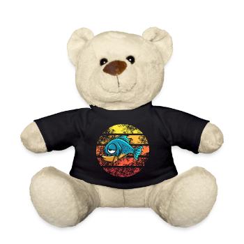 Piranha Geschenk - Teddy - Schwarz - Vorne