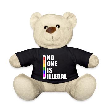 No one is illegal - Teddy - Schwarz - Vorne