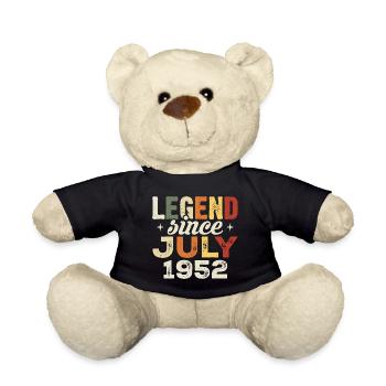 Juli 1952 Geburtstagsgeschenk Juli 1952 Geburtstag - Teddy - Schwarz - Vorne