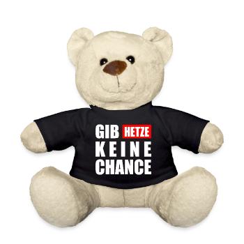 gib hetze keine chance - Teddy - Schwarz - Vorne