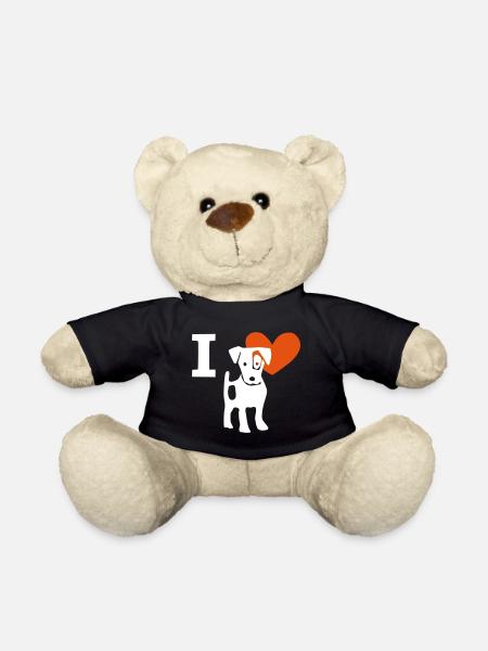 I love Jack Russel Ich liebe Jack Russel - Teddy - Schwarz