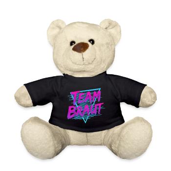 Team Braut (80s Style) - Teddy - Schwarz - Vorne