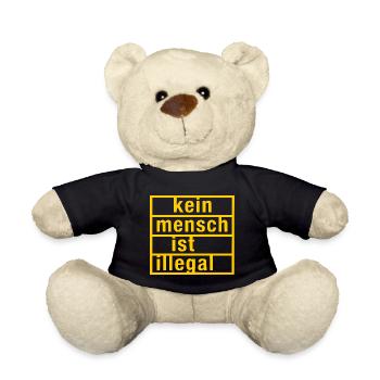 kein mensch ist illegal - Teddy - Schwarz - Vorne