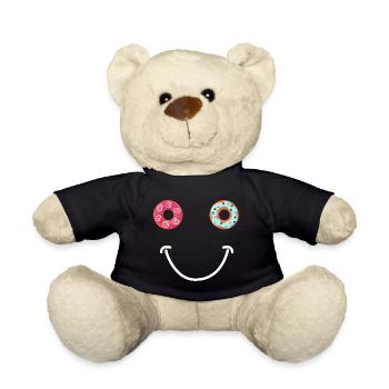 Donut Happy Face - Teddy Bear - black - Front