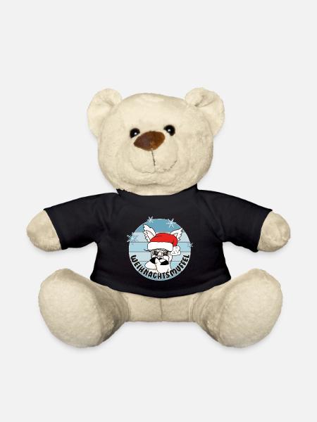 Comicstyle Alpakamotiv - Weihnachten ohne mich - Teddy - Schwarz
