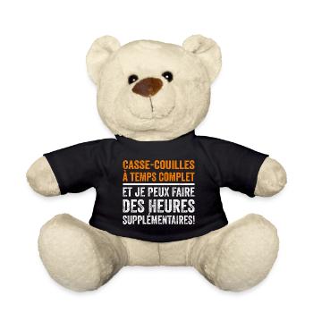 Casse-couilles à temps complet - Nounours - noir - Devant