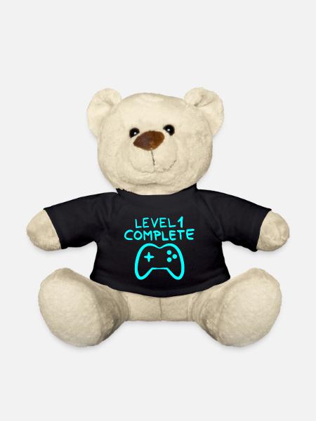 Level 1 complete 1 Geburtstag Spielkonsole - Teddy - Schwarz