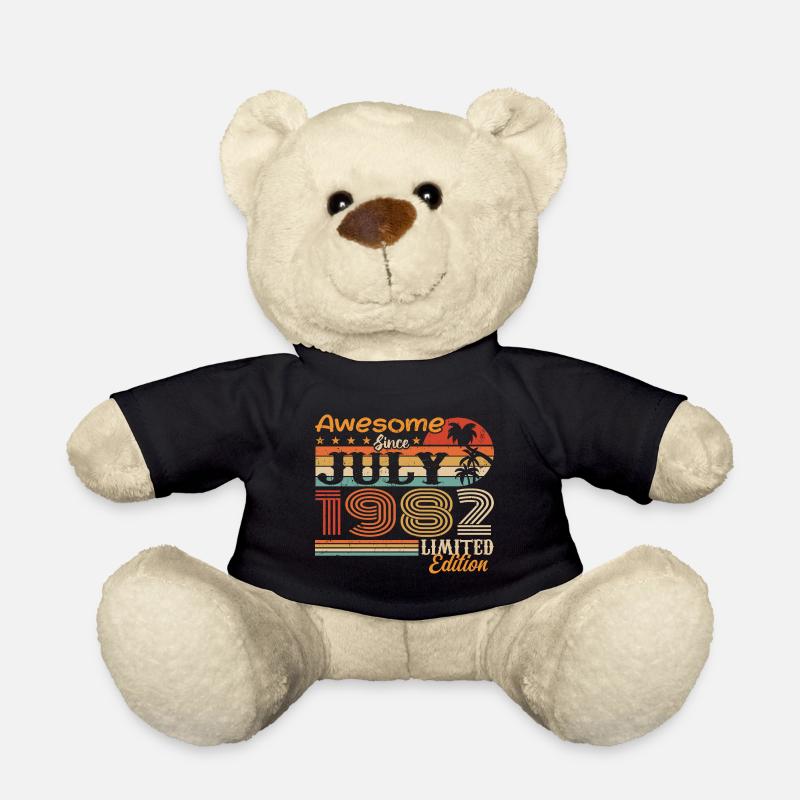 Juli 1982 Juli Geburtstagsgeschenk Juli 1982 - Teddy - Schwarz