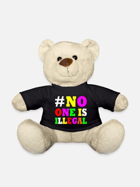 No one is illegal - Teddy - Schwarz