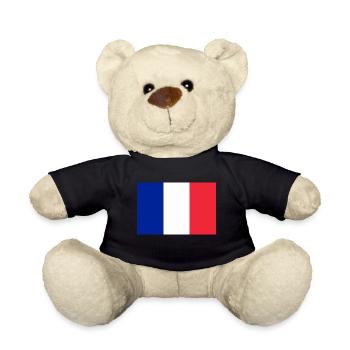 French flag original - Teddy Bear - black - Front