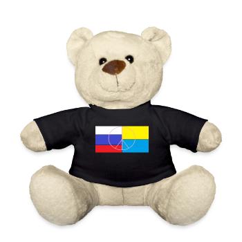 Russland vs Ukraine pease - Teddy - Schwarz - Vorne