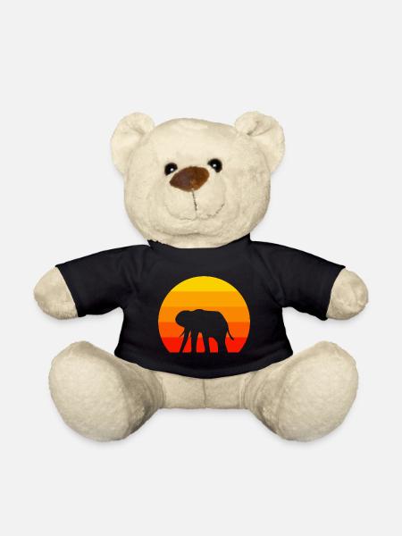 Retro Elefant - Teddy - Schwarz