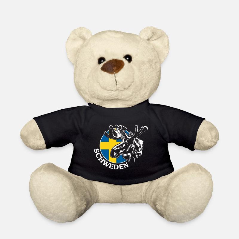 SVERIGE Elch Schweden Tier Wildnis Wilsigns - Teddy - Schwarz