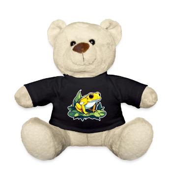 Poison Dart Frog Frog Drawing - Teddy Bear - black - Front