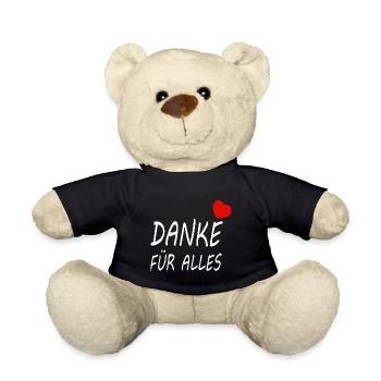 i love Danke für alles mit Herz - Teddy - Schwarz - Vorne