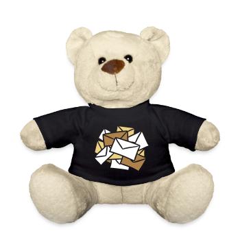 News Letters Mail mail - Teddy Bear - black - Front