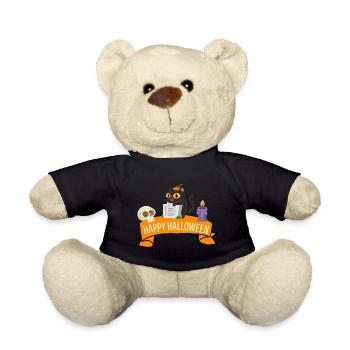 Pet Cats Costume Gift Happy Halloween - Teddy Bear - black - Front