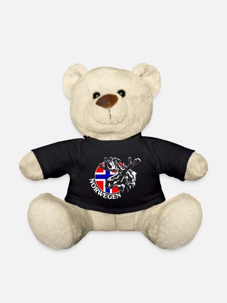 NORWEGEN Elch Tier Wildnis Wilsigns - Teddy - Schwarz