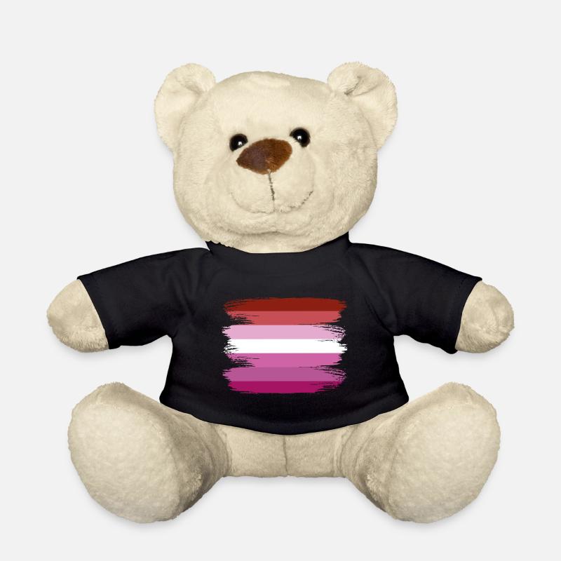 Lesbisch Lesbian Pride Flagge LGBT - Teddy - Schwarz