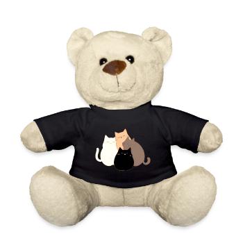 4 Cats - Teddy Bear - black - Front