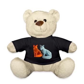 foxes - Teddy Bear - black - Front
