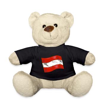 Drapeau de l’Autriche Drapeau autrichien AT - Nounours - noir - Devant