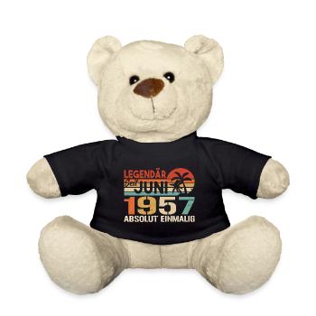 Legendär seit Juni 1957 - Geburtstag 1957 - Teddy - Schwarz - Vorne