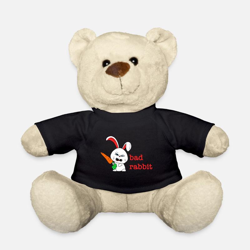 badrabbit - Böser Hase - bad rabbit - Teddy - Schwarz
