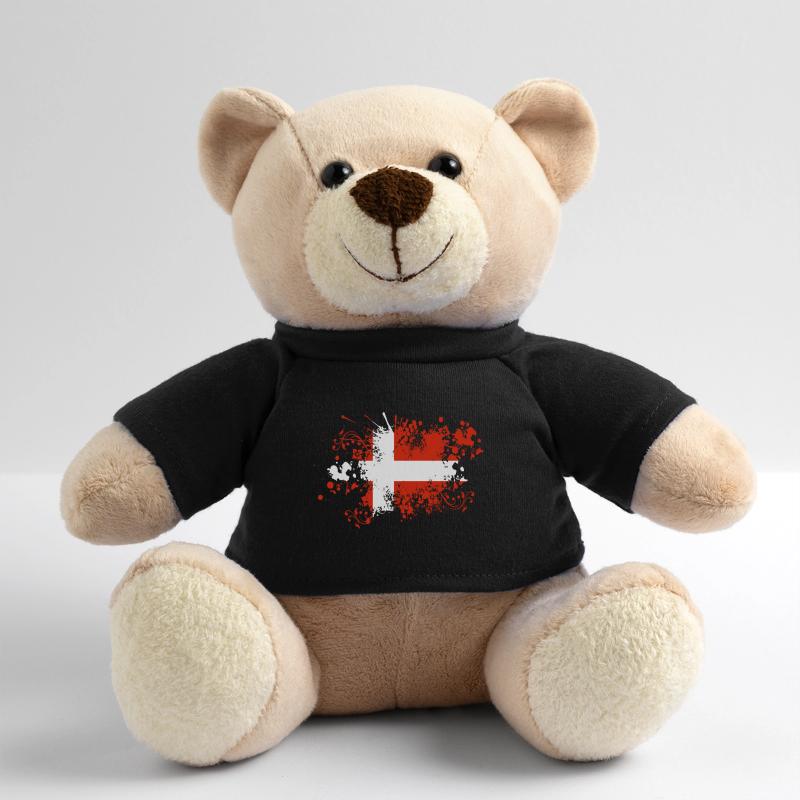 Drapeau du Danemark Brosse Copenhague éclaboussures de peinture DK Nounours