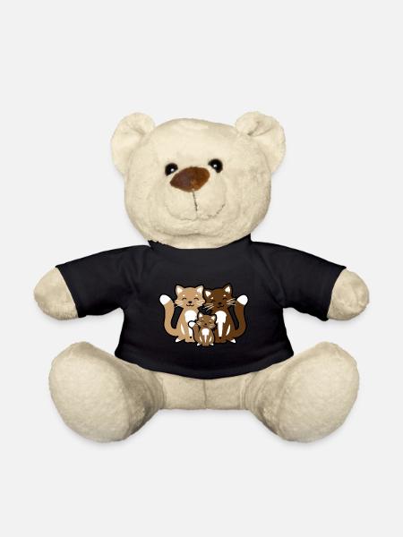 Chat famille chat famille famille de chat - Nounours - noir