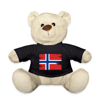 Norvège Drapeau de la Scandinavie - Nounours - noir - Devant