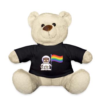 Gay Pride Otter Queer Rainbow Otter LGBT - Teddy Bear - black - Front