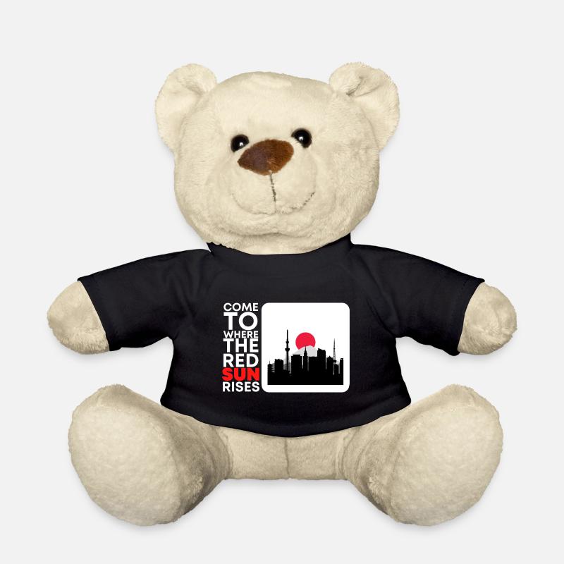 Come to where the red sun rises, Japan - Teddy Bear - black
