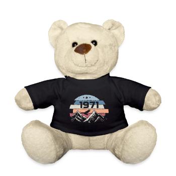 Original 1971 Vintage 1971 Birthday 1971 - Teddy Bear - black - Front