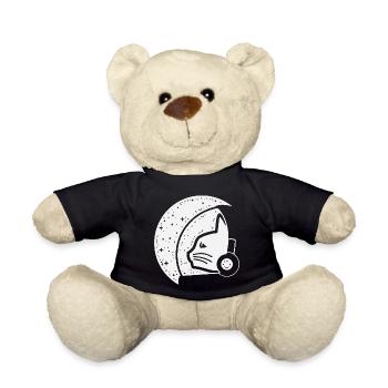 Galaktische Katze Astronaut Illustration - Teddy - Schwarz - Vorne